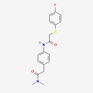 2-(4-(2-((4-fluorophenyl)thio)acetamido)phenyl)-N,N-dimethylacetamide - 1206989-57-2