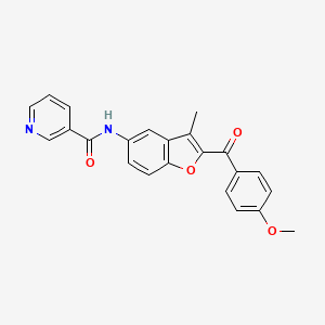 N-[2-(4-methoxybenzoyl)-3-methyl-1-benzofuran-5-yl]pyridine-3-carboxamide - 929413-07-0