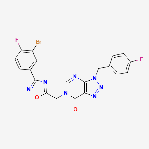 6-((3-(3-bromo-4-fluorophenyl)-1,2,4-oxadiazol-5-yl)methyl)-3-(4-fluorobenzyl)-3H-[1,2,3]triazolo[4,5-d]pyrimidin-7(6H)-one - 1223992-24-2