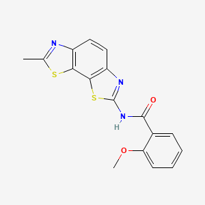 2-methoxy-N-{11-methyl-3,12-dithia-5,10-diazatricyclo[7.3.0.0^{2,6}]dodeca-1(9),2(6),4,7,10-pentaen-4-yl}benzamide - 312732-66-4