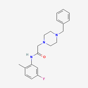 2-(4-benzylpiperazin-1-yl)-N-(5-fluoro-2-methylphenyl)acetamide - 303091-33-0