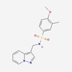4-methoxy-3-methyl-N-(pyrazolo[1,5-a]pyridin-3-ylmethyl)benzenesulfonamide - 1396863-36-7