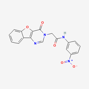 N-(3-nitrophenyl)-2-(4-oxobenzofuro[3,2-d]pyrimidin-3(4H)-yl)acetamide - 896679-92-8