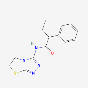 2-phenyl-N-{5H,6H-[1,2,4]triazolo[3,4-b][1,3]thiazol-3-yl}butanamide - 932999-19-4