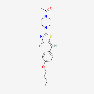 (E)-2-(4-acetylpiperazin-1-yl)-5-(4-butoxybenzylidene)thiazol-4(5H)-one - 444006-08-0