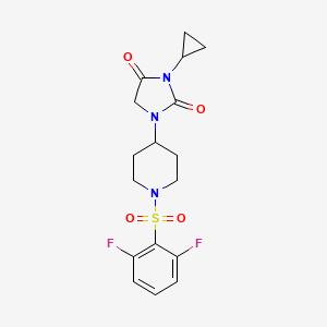 3-Cyclopropyl-1-[1-(2,6-difluorobenzenesulfonyl)piperidin-4-yl]imidazolidine-2,4-dione - 2097863-71-1