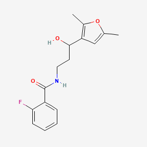 N-[3-(2,5-Dimethylfuran-3-YL)-3-hydroxypropyl]-2-fluorobenzamide - 1421528-63-3