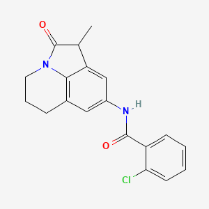 2-chloro-N-{3-methyl-2-oxo-1-azatricyclo[6.3.1.0^{4,12}]dodeca-4,6,8(12)-trien-6-yl}benzamide - 903295-79-4