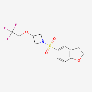 1-(2,3-dihydro-1-benzofuran-5-sulfonyl)-3-(2,2,2-trifluoroethoxy)azetidine - 2320466-75-7