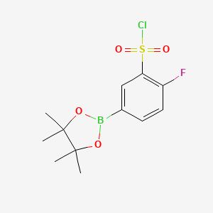 Benzenesulfonyl chloride, 2-fluoro-5-(4,4,5,5-tetramethyl-1,3,2-dioxaborolan-2-yl)- - 1003575-37-8