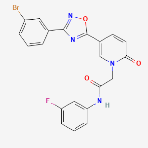 2-(5-(3-(3-bromophenyl)-1,2,4-oxadiazol-5-yl)-2-oxopyridin-1(2H)-yl)-N-(3-fluorophenyl)acetamide - 1326845-92-4