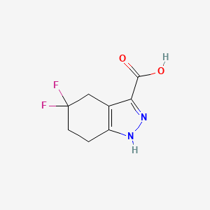 5,5-Difluoro-1,4,6,7-tetrahydroindazole-3-carboxylic acid - 1780733-00-7