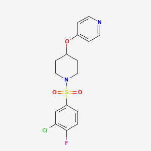 4-((1-((3-Chloro-4-fluorophenyl)sulfonyl)piperidin-4-yl)oxy)pyridine - 2034577-61-0