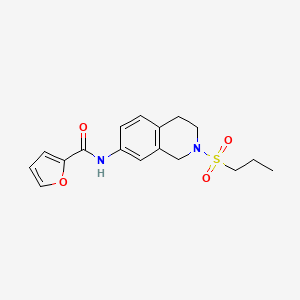 N-(2-(propylsulfonyl)-1,2,3,4-tetrahydroisoquinolin-7-yl)furan-2-carboxamide - 955233-74-6