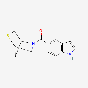 2-thia-5-azabicyclo[2.2.1]heptan-5-yl(1H-indol-5-yl)methanone - 2034379-63-8