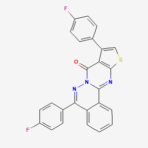 8,13-bis(4-fluorophenyl)-15-thia-9,10,17-triazatetracyclo[8.7.0.02,7.012,16]heptadeca-1(17),2,4,6,8,12(16),13-heptaen-11-one - 750604-00-3