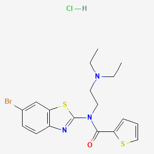 N-(6-BROMO-1,3-BENZOTHIAZOL-2-YL)-N-[2-(DIETHYLAMINO)ETHYL]THIOPHENE-2-CARBOXAMIDE HYDROCHLORIDE - 1216528-03-8