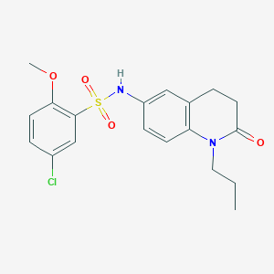 5-chloro-2-methoxy-N-(2-oxo-1-propyl-1,2,3,4-tetrahydroquinolin-6-yl)benzene-1-sulfonamide - 941906-33-8