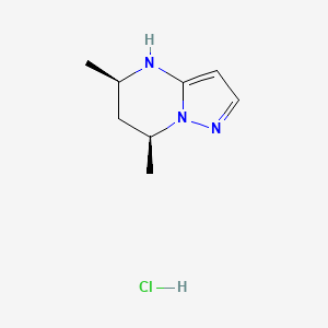 (5R,7S)-5,7-Dimethyl-4,5,6,7-tetrahydropyrazolo[1,5-a]pyrimidine;hydrochloride - 2418595-86-3