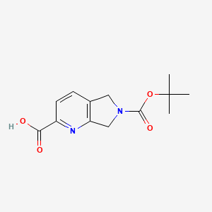6-(tert-Butoxycarbonyl)-6,7-dihydro-5H-pyrrolo[3,4-b]pyridine-2-carboxylic acid - 2090417-89-1