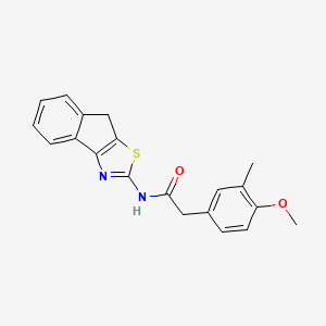 N-(8H-indeno[1,2-d]thiazol-2-yl)-2-(4-methoxy-3-methylphenyl)acetamide - 955825-75-9
