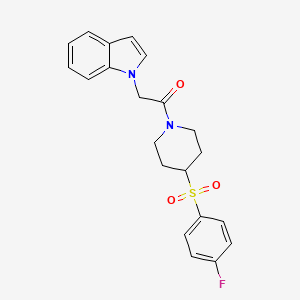 1-(4-((4-fluorophenyl)sulfonyl)piperidin-1-yl)-2-(1H-indol-1-yl)ethanone - 1797016-44-4