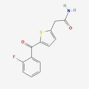 2-[5-(2-Fluorobenzoyl)thiophen-2-yl]acetamide - 339099-01-3