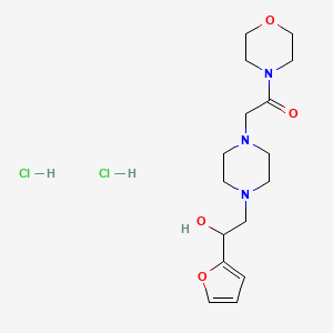 2-(4-(2-(Furan-2-yl)-2-hydroxyethyl)piperazin-1-yl)-1-morpholinoethanone dihydrochloride - 1421529-65-8