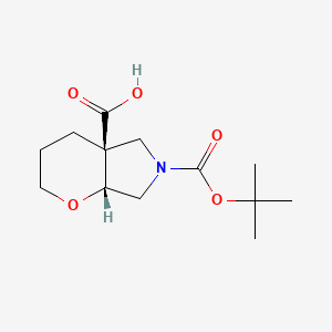 rel-(4aS,7aR)-6-(tert-Butoxycarbonyl)hexahydropyrano[2,3-c]pyrrole-4a(2H)-carboxylic acid - 2470279-59-3