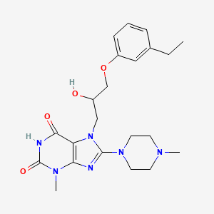 7-(3-(3-ethylphenoxy)-2-hydroxypropyl)-3-methyl-8-(4-methylpiperazin-1-yl)-1H-purine-2,6(3H,7H)-dione - 878452-20-1