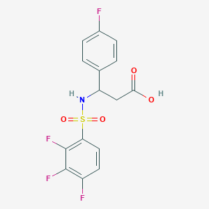 3-(4-Fluorophenyl)-3-(2,3,4-trifluorobenzenesulfonamido)propanoic acid - 794573-86-7