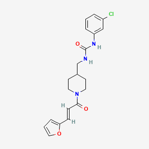 (E)-1-(3-chlorophenyl)-3-((1-(3-(furan-2-yl)acryloyl)piperidin-4-yl)methyl)urea - 1235698-59-5