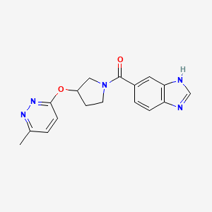 (1H-benzo[d]imidazol-5-yl)(3-((6-methylpyridazin-3-yl)oxy)pyrrolidin-1-yl)methanone - 2034481-75-7