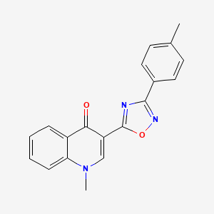 1-methyl-3-(3-(p-tolyl)-1,2,4-oxadiazol-5-yl)quinolin-4(1H)-one - 1260728-89-9