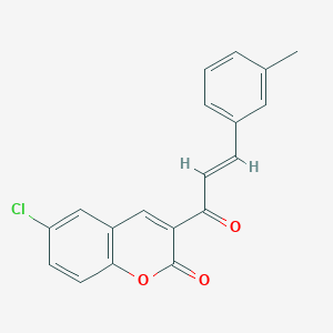 6-chloro-3-[(2E)-3-(3-methylphenyl)prop-2-enoyl]-2H-chromen-2-one - 690215-04-4