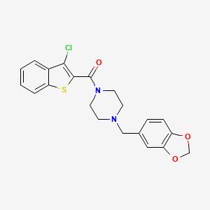 1-[(2H-1,3-benzodioxol-5-yl)methyl]-4-(3-chloro-1-benzothiophene-2-carbonyl)piperazine - 324774-65-4