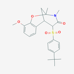 12-(4-Tert-butylbenzenesulfonyl)-6-methoxy-9,10-dimethyl-8-oxa-10-azatricyclo[7.3.1.0^{2,7}]trideca-2,4,6-trien-11-one - 1052609-84-3
