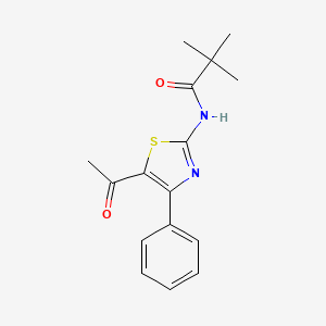 N-(5-acetyl-4-phenyl-1,3-thiazol-2-yl)-2,2-dimethylpropanamide - 391221-23-1