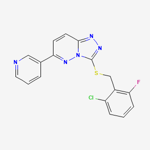 3-(3-{[(2-chloro-6-fluorophenyl)methyl]sulfanyl}-[1,2,4]triazolo[4,3-b]pyridazin-6-yl)pyridine - 891109-64-1