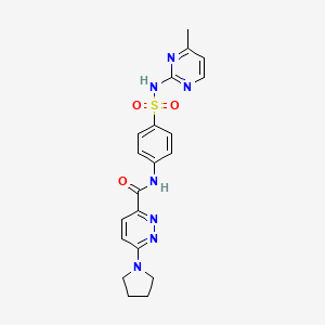 N-{4-[(4-methylpyrimidin-2-yl)sulfamoyl]phenyl}-6-(pyrrolidin-1-yl)pyridazine-3-carboxamide - 1396761-37-7