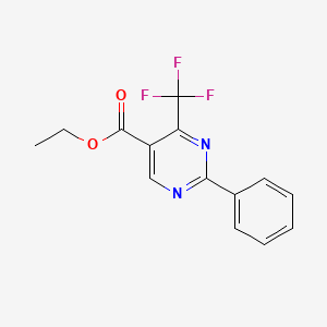 Ethyl 2-phenyl-4-(trifluoromethyl)pyrimidine-5-carboxylate - 149771-11-9