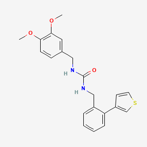 1-(3,4-Dimethoxybenzyl)-3-(2-(thiophen-3-yl)benzyl)urea - 1798524-37-4