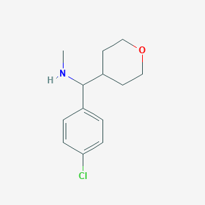 [(4-Chlorophenyl)(oxan-4-yl)methyl](methyl)amine - 1340049-51-5