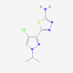 5-[4-chloro-1-(propan-2-yl)-1H-pyrazol-3-yl]-1,3,4-thiadiazol-2-amine - 1946823-66-0