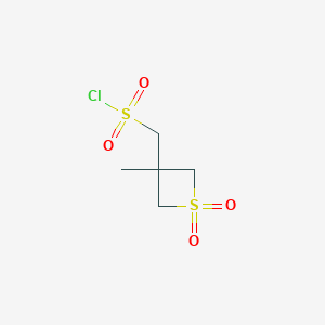 (3-Methyl-1,1-dioxo-1lambda6-thietan-3-yl)methanesulfonyl chloride - 2091110-80-2