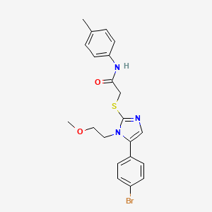 2-((5-(4-bromophenyl)-1-(2-methoxyethyl)-1H-imidazol-2-yl)thio)-N-(p-tolyl)acetamide - 1207005-01-3