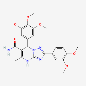 2-(3,4-Dimethoxyphenyl)-5-methyl-7-(3,4,5-trimethoxyphenyl)-4,7-dihydro-[1,2,4]triazolo[1,5-a]pyrimidine-6-carboxamide - 538319-56-1