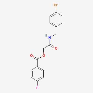 {[(4-BROMOPHENYL)METHYL]CARBAMOYL}METHYL 4-FLUOROBENZOATE - 1794842-89-9