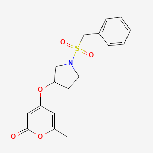 4-((1-(benzylsulfonyl)pyrrolidin-3-yl)oxy)-6-methyl-2H-pyran-2-one - 1798491-55-0