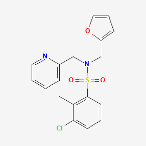 3-chloro-N-(furan-2-ylmethyl)-2-methyl-N-(pyridin-2-ylmethyl)benzenesulfonamide - 1286724-35-3
